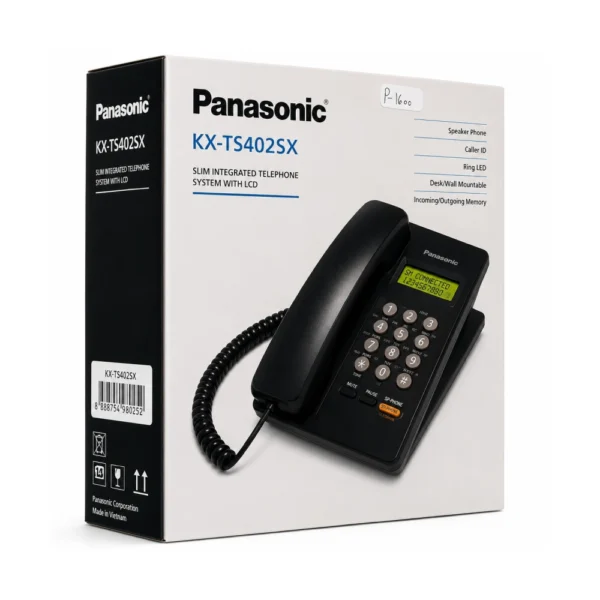 Panasonic Wired Telephone Set with Display White (KX-TS402SX)