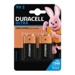Duracell Ultra 9v Alkaline Battery (Pack of 2)