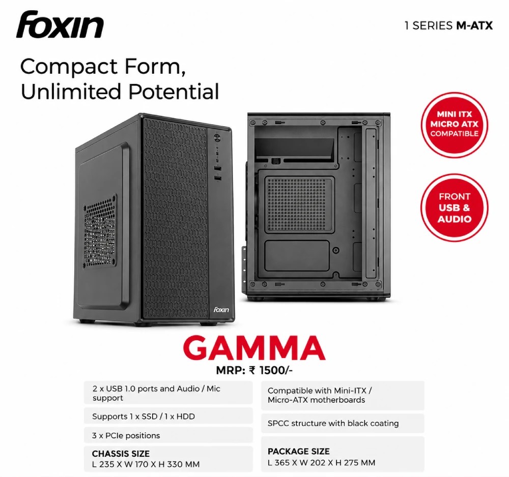 25832f16-a2d1-4613-988e-c8941bd8aeb7.jpg Foxin Cabinet without SMPS (GAMMA) - Image 1