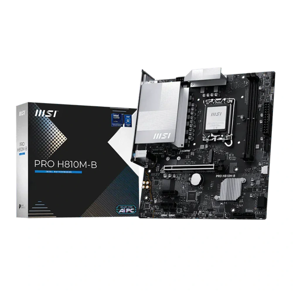 34a0fbab-4907-4507-9467-3681226e53ac.webp MSI Motherboard PRO H810M-B DDR5 For Intel Ultra Processors - Image 1