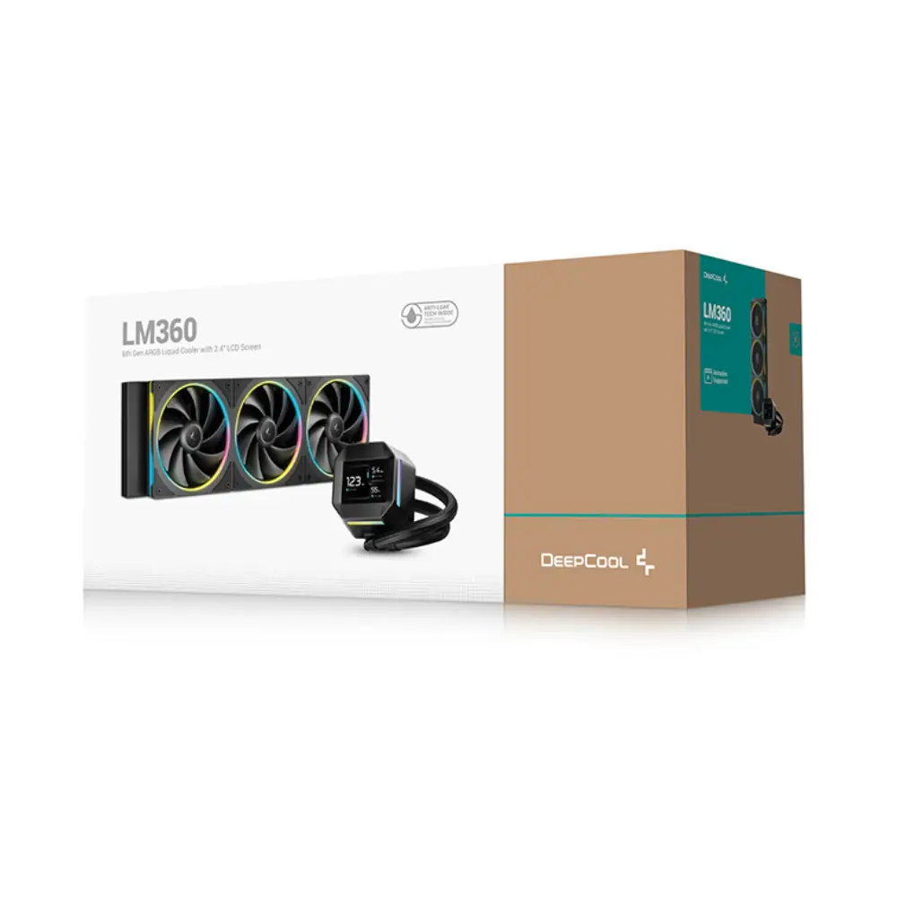 37d5f07d-b8e8-41d2-abb1-b3890a37805e.webp Deepcool CPU Cooler Liquid LM360 ARGB with 2.4" LCD Screen - Image 1