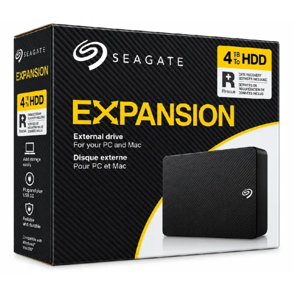 Seagate External Table Top Hard Disk Expansion 4TB 3.5 Inch (With Adapter)