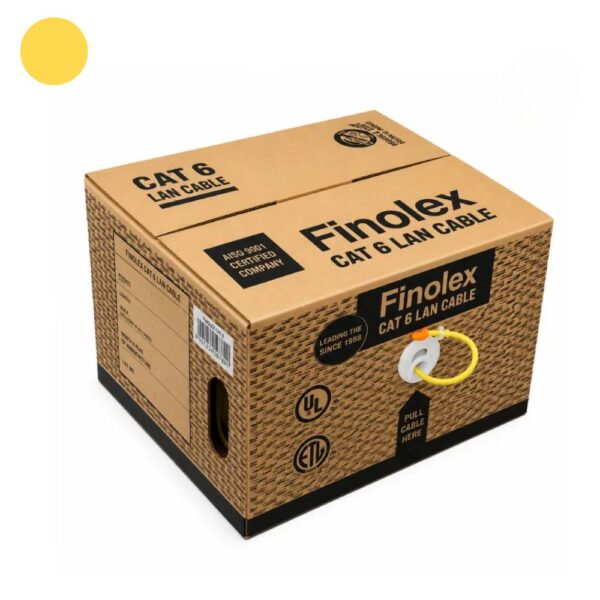 Finolex CAT6 Lan Cable 305m (Yellow) 23AWG
