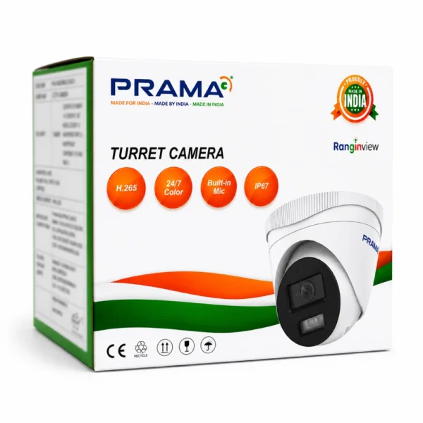 PRAMA IP DOME CAMERA 4MP HYBRID WITH MIC 2.8mm (NC343P1-WNM-D2)