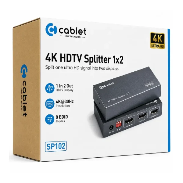Cablet HDMI Splitter 2 Port 4K 30Hz (SP102)
