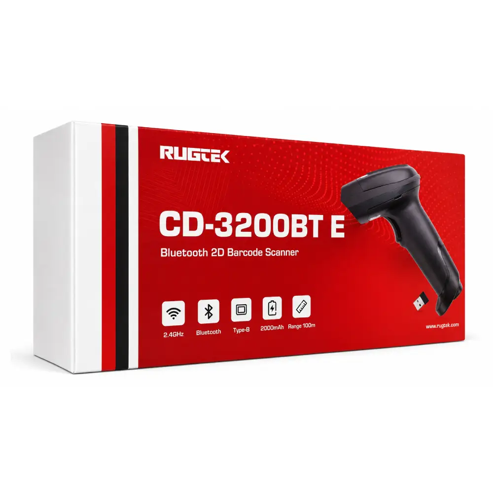 5ad59e1c-e0bb-467d-b478-489d95982082.webp RUGTEK Wireless Barcode Scanner 2D CD3200-BT E - Image 1