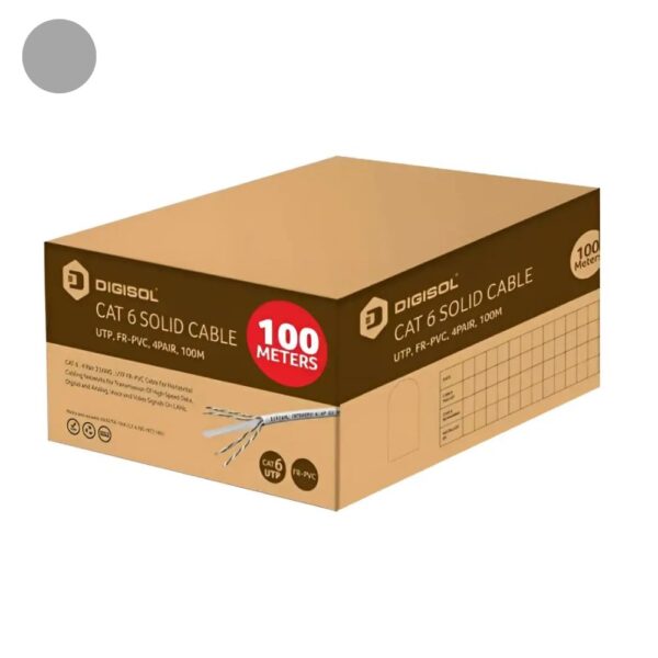 Digisol CAT6 Lan Cable 100m (Grey) 23AWG