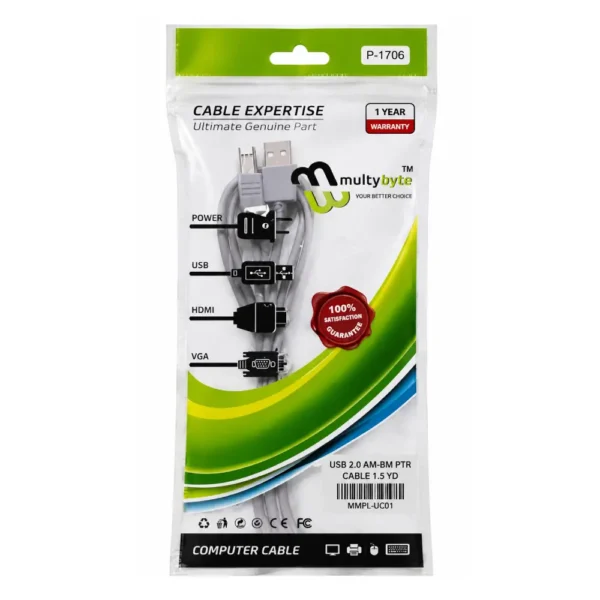 Multybyte Usb Printer Cable 1.5m