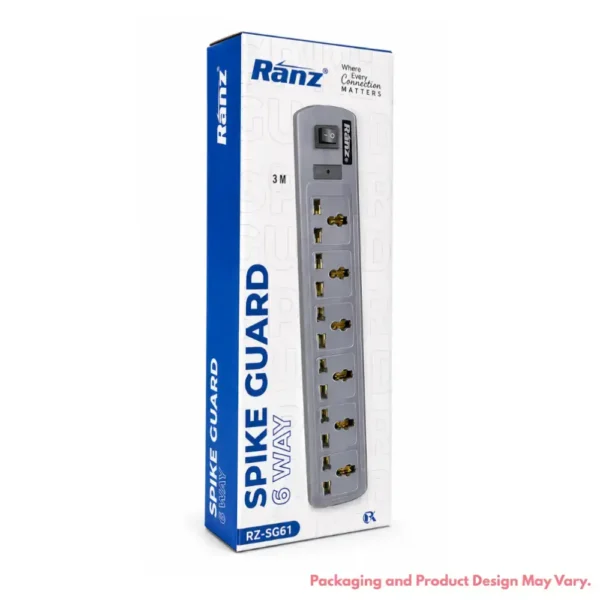 Ranz Spike 6 Socket 1 Switch 3m