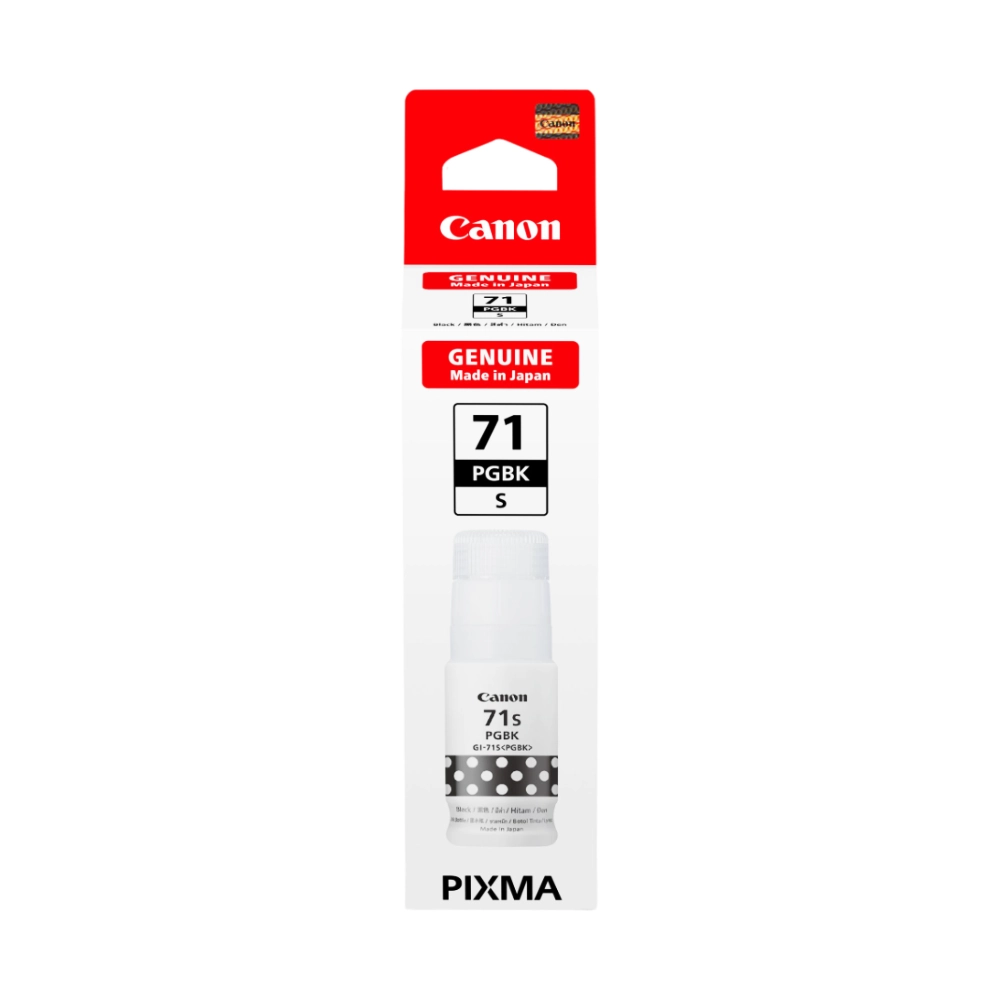 7120BLACK20203.webp Canon 71 Black Inkjet Ink Bottle Small 70ml - Image 1