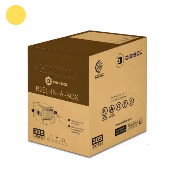 Digisol CAT6 Lan Cable 305m (YELLOW) 23AWG