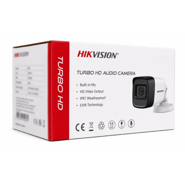 Hikvision 2MP Regular HD Bullet Camera 3.6mm With Audio (2CE16D0T-ITPFS)
