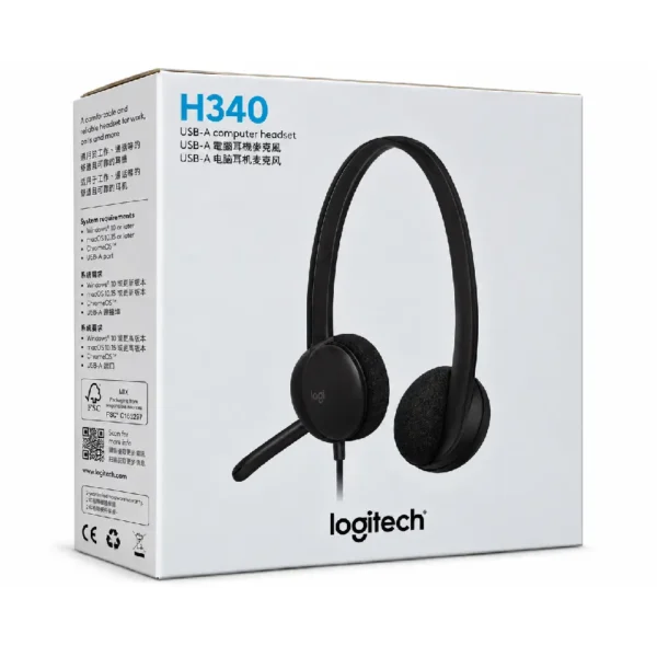 Logitech Wired Headphone USB H340