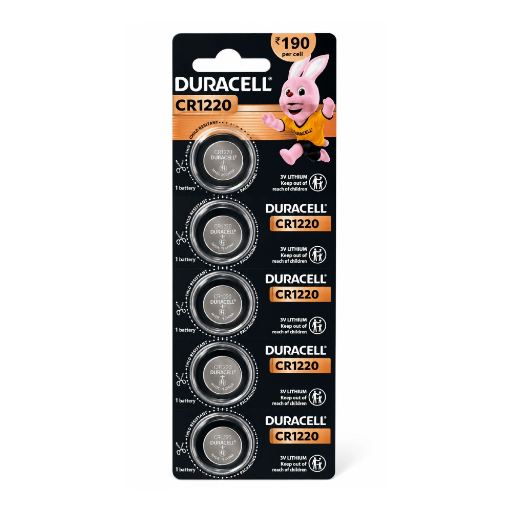 9eda8f69-f667-411e-9fb8-252a113bc1bd.webp Duracell Cmos Battery 3V CR1220 (Pack Of 5) - Image 1
