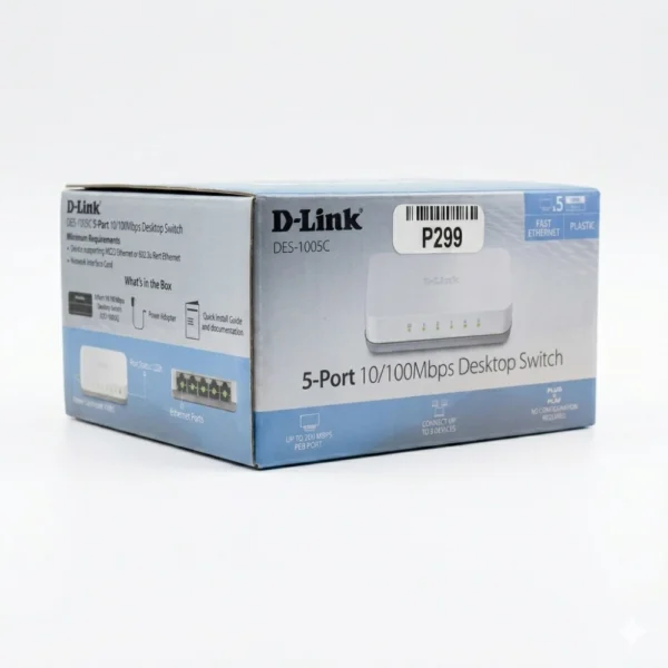 D-Link Desktop LAN Switch 5 Port Normal DES-1005
