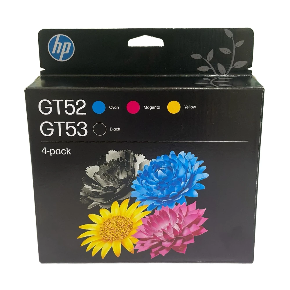 GT52GT5320Combo.202.webp HP GT52 Cyan Magenta Yellow GT53 Black Ink Bottle Combo - Image 1