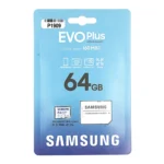 Samsung Micro SD Card 64GB Evo Plus v10 With Adapter For DSLR Camera CCTV Camera and Smart Phone