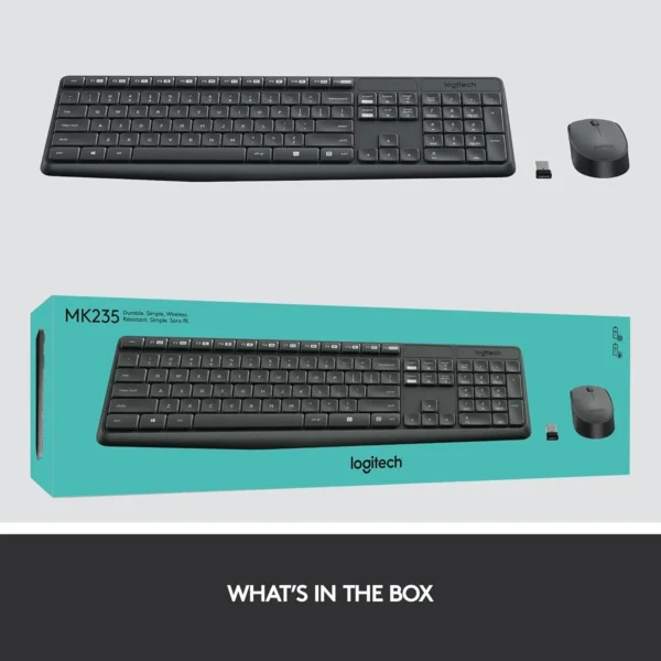 Logitech Wireless Keyboard Mouse Combo MK235