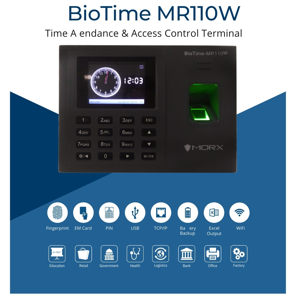 MR110W201.jpg Mivanta MORX MR110W Attendance Biometric - Image 1