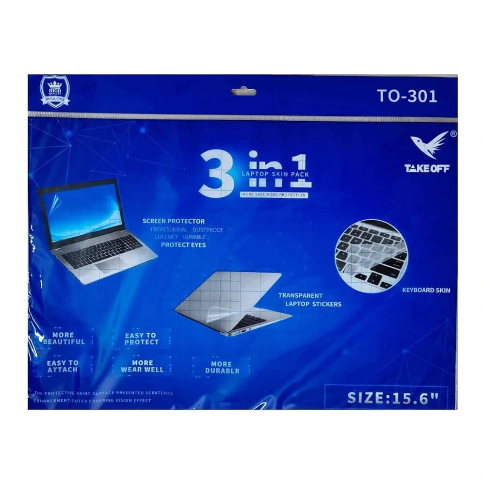 TO-301.webp Laptop 3 In 1 Skin Pack 15.6 Inch (OEM) - Image 1