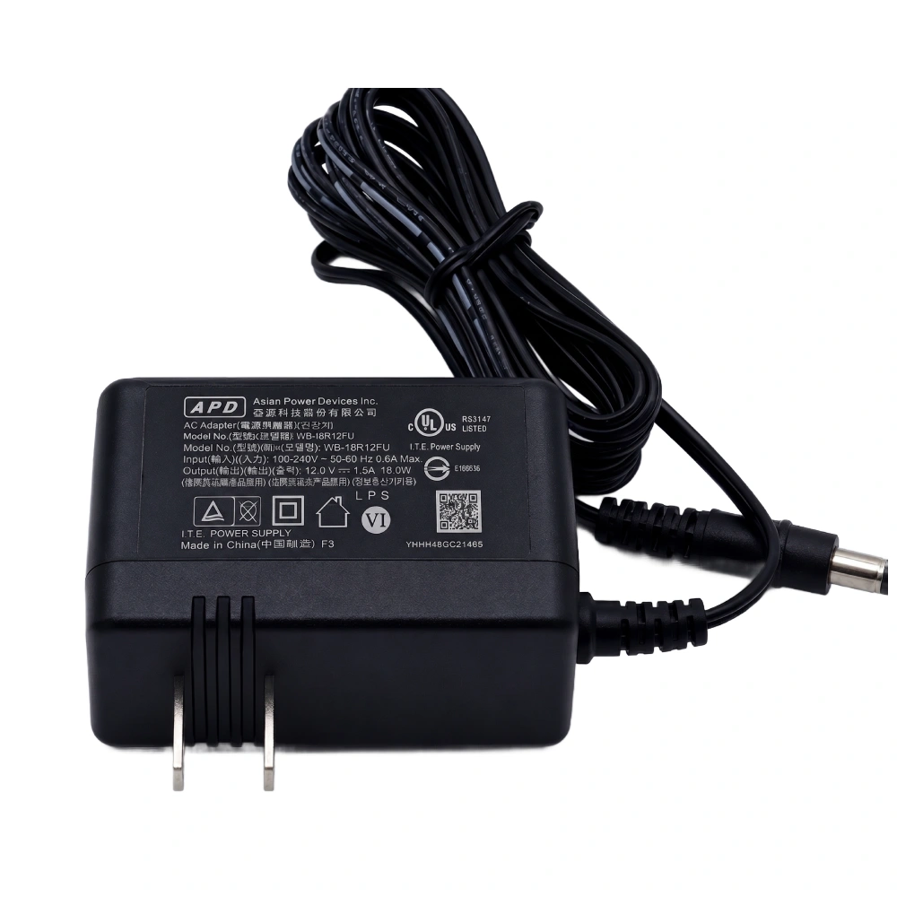 WB-18R12FU.webp Power Adapter 18W | 12V/1.5A For External Hard Disk 3.5" - Image 1