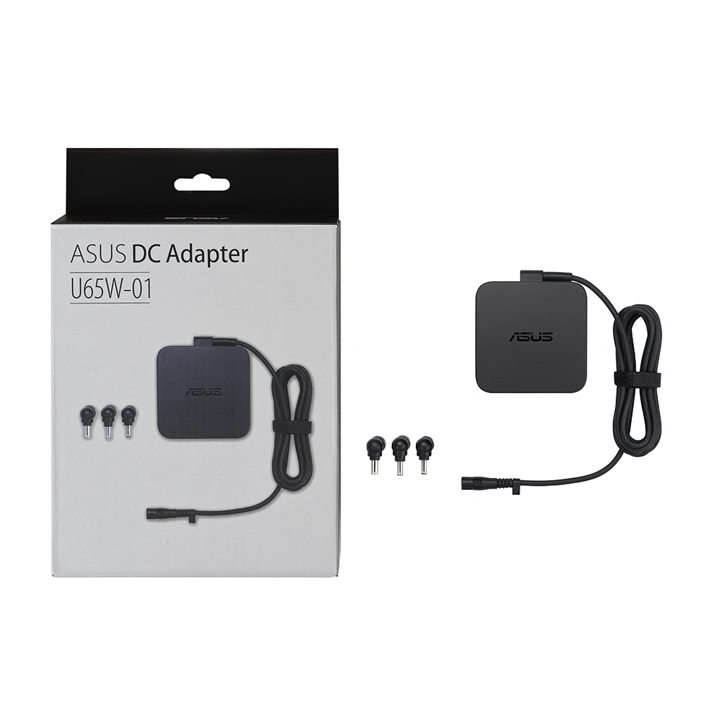asus-65w-box-19v-342a-with-3-type-pin203.webp Asus Laptop Adapter Original 65w | 19/3.42a | 4.0mm/4.5mm/5.5mm Multi Pin Universal (Open Box) - Image 1