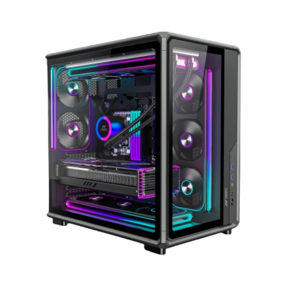 b8571500-6108-4dcf-b6df-b7574b928c18.webp Ant Esports Gaming Cabinet Crystal x8 Frame Black - Image 1