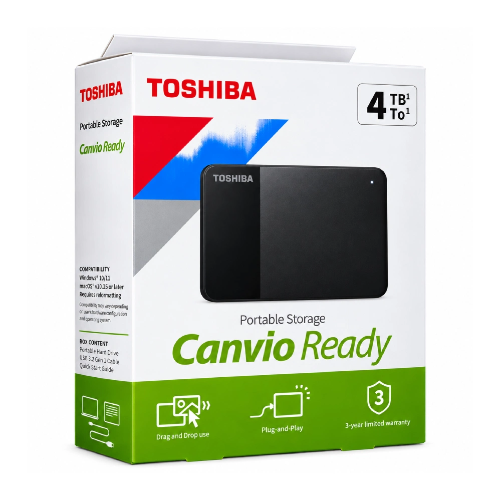 ce540cca-58e0-4ad1-ace3-830443196a49.webp Toshiba External Hard Disk 4TB Canvio Ready (With USB 3.0) - Image 1