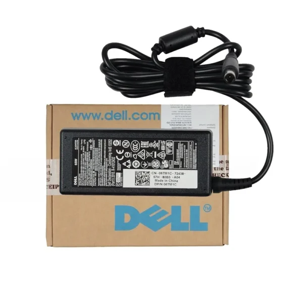 Dell Laptop Adapter Original 65w 19.5v/3.34a | 7.4mm x 5.0mm | Big Pin (Box Seal Opened for Serial No) (No Power Cable Included)