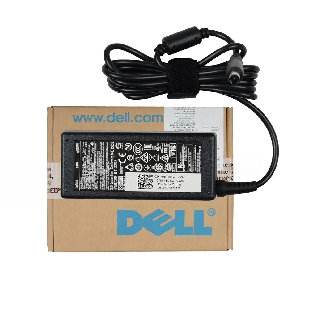 dell-65w-box-195-334a-big-pin202.webp Dell Laptop Adapter Original 65w 19.5v/3.34a | 7.4mm x 5.0mm | Big Pin (Box Seal Opened for Serial No) (No Power Cable Included) - Image 1
