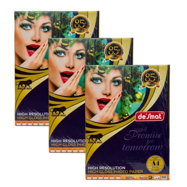 Desmat Glossy Paper 150gsm A4 Inkjet Photo Paper (50 Sheets)