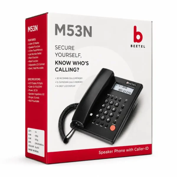 Beetel Wired Telephone Set (Black) M53N