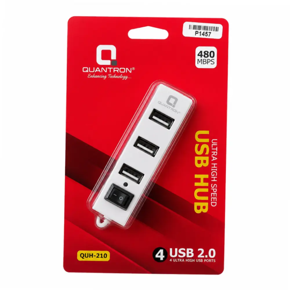 e5212656-c19d-4d0f-8c93-ab42b5a5c715.webp Quantron USB Hub 4 Port 2.0 (QUH-210) - Image 1