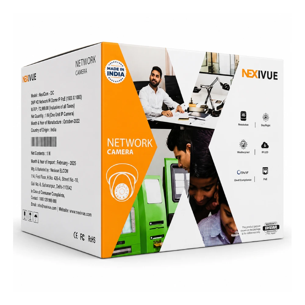 e5818f77-395c-40bb-bd90-1365356627a5.webp Nexivue 2MP IP Hybrid Dome Camera 3.6mm With Mic (5A2EU-4) - Image 1