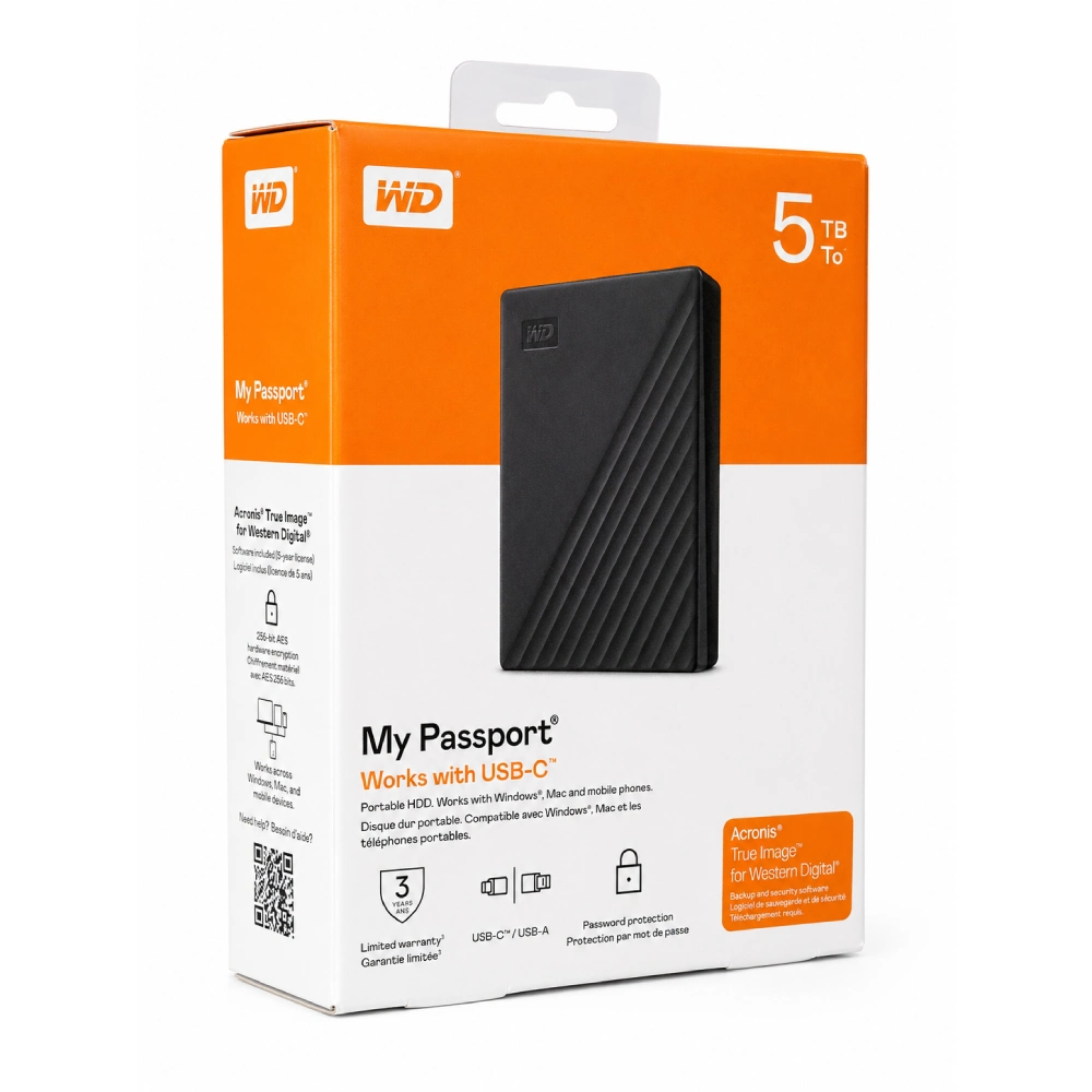 e99e66ce-8366-4cca-a26c-0b060702e525.webp Wd External Hard Disk My Passport 5TB 2.5 Inch (Grey) - Image 1