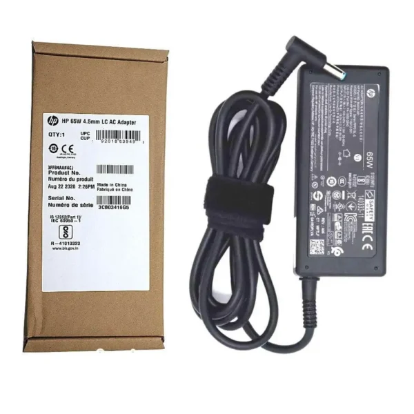 HP Original 65w 19.5v | 3.33a Blue Pin | 4.5mm x 3.0mm Laptop Adapter