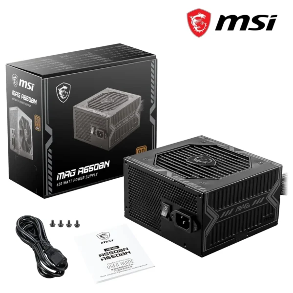 MSI MAG A650BN 650w 80 Plus Bronze Desktop Power Supply